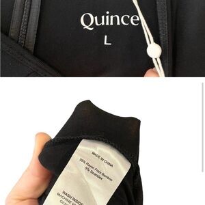 Quince Bamboo Jersey Maternity Everyday Jumpsuit Pockets Black Crop Lounge L